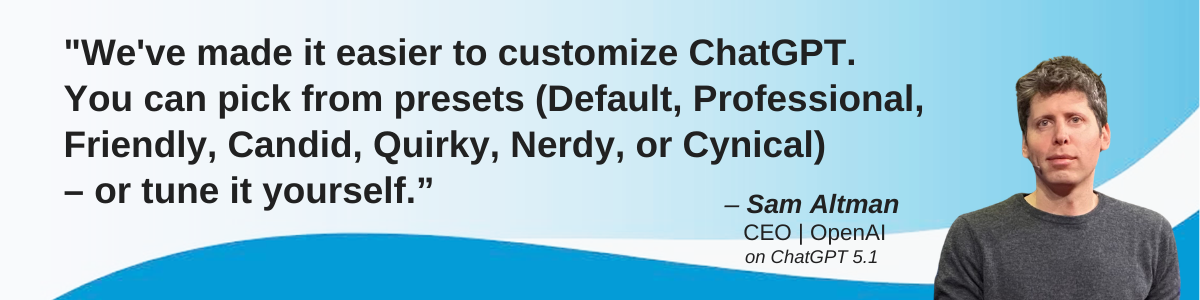 Quote of the Week - Sam Altman ChatGPT 5.1